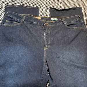 Anthropologie Dark Blue Straight Leg Jeans